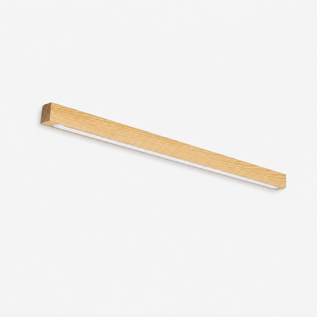 Applique Barre Bois LED Tricolore Bois - 80CM — photo produit fond gris
