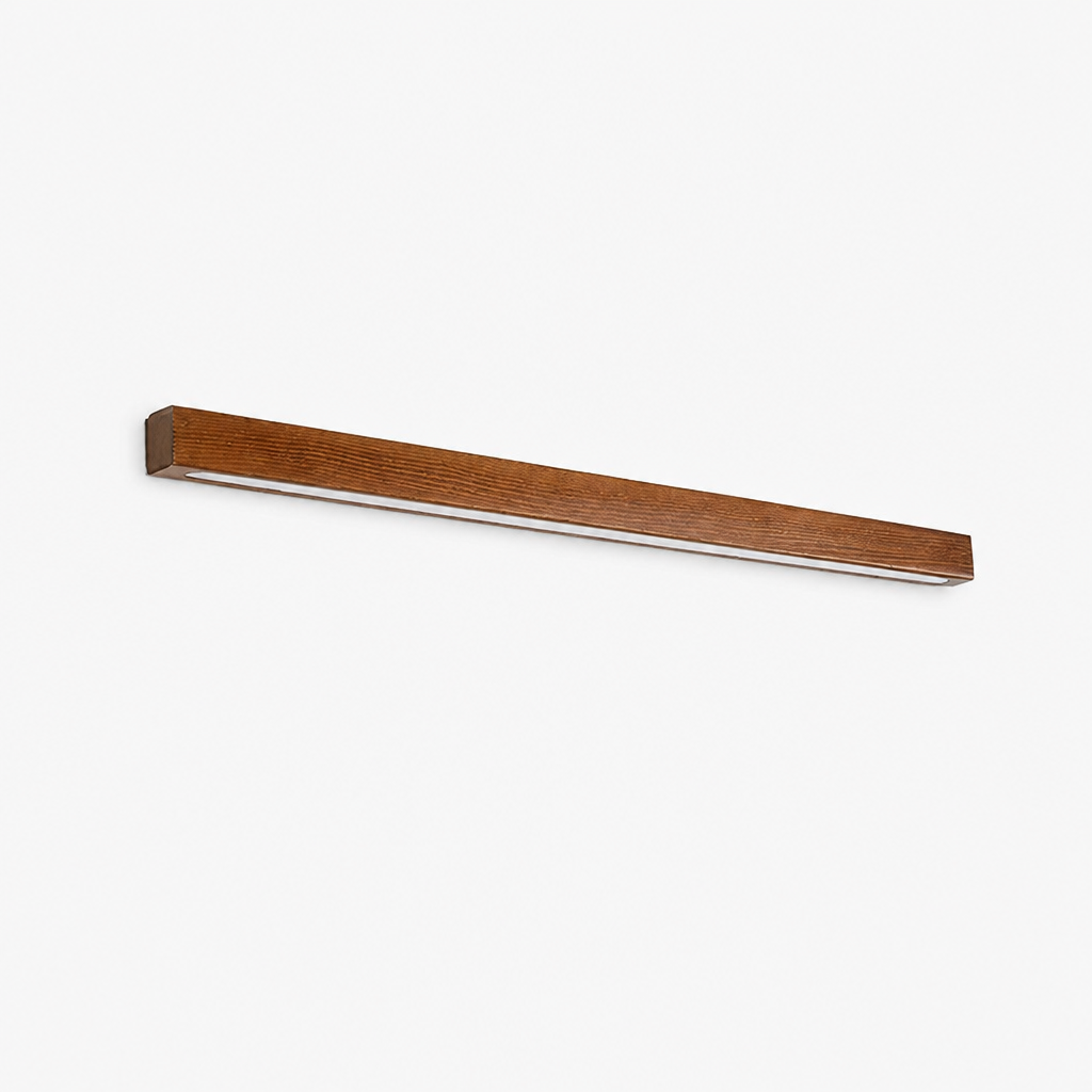 Applique Barre Bois LED Tricolore Bois Foncé - 60CM — photo produit fond gris