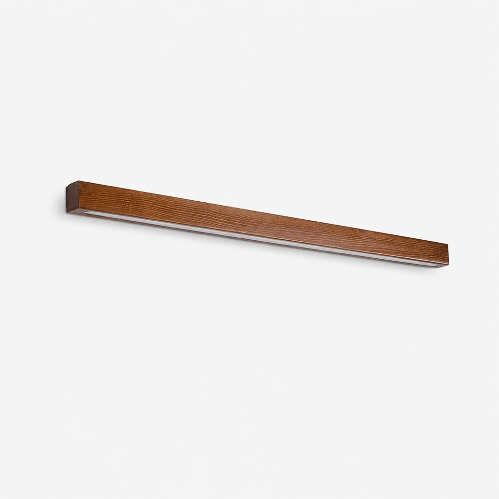 Applique Barre Bois LED Tricolore Bois Foncé - 80CM — photo produit fond gris