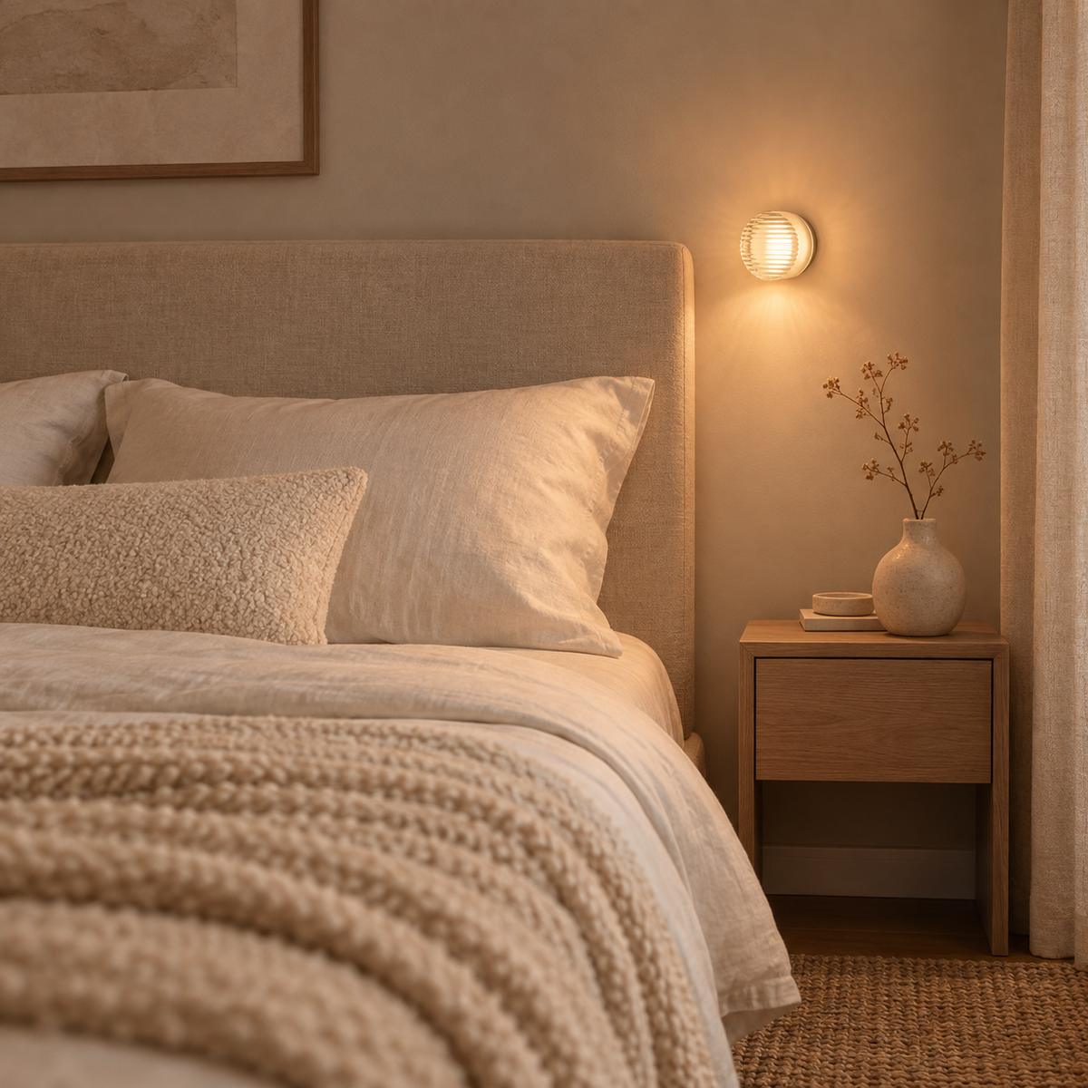 Applique Chambre Blanc — mise en situation chambre