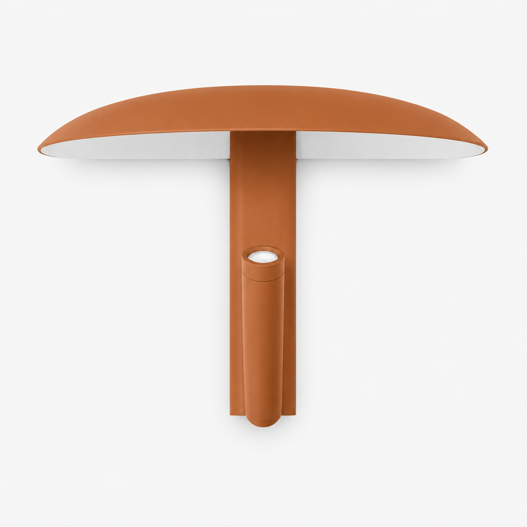Applique Champignon LED Spot Pivotant Orange — photo produit fond gris