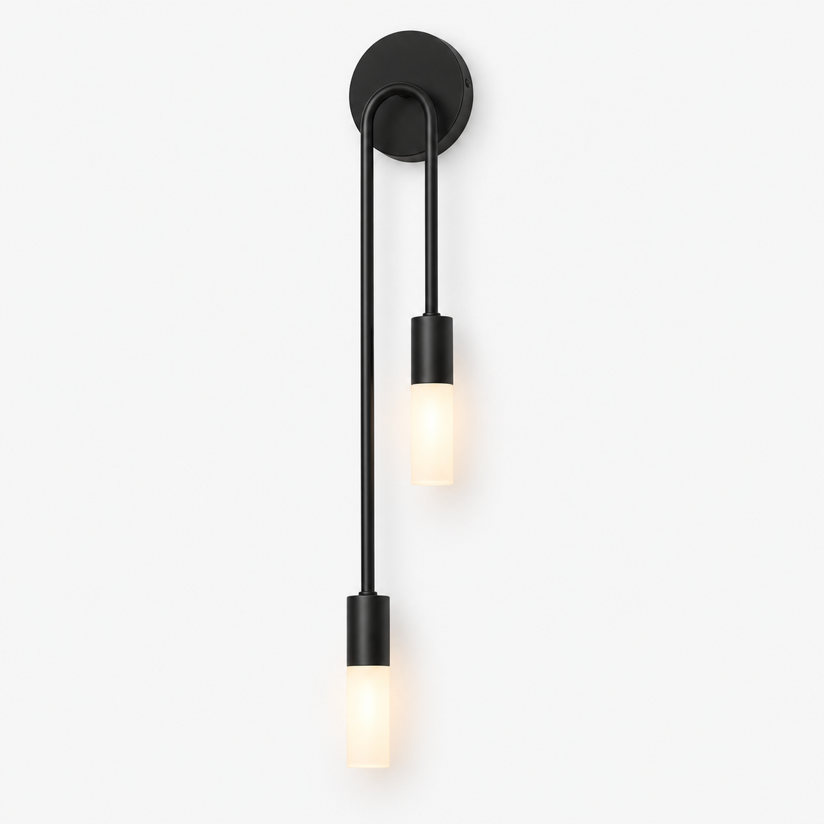 Applique Double Noir Gauche — photo produit fond gris