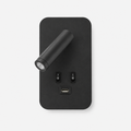 Applique Lecture LED USB Rotative Noir — photo produit fond gris