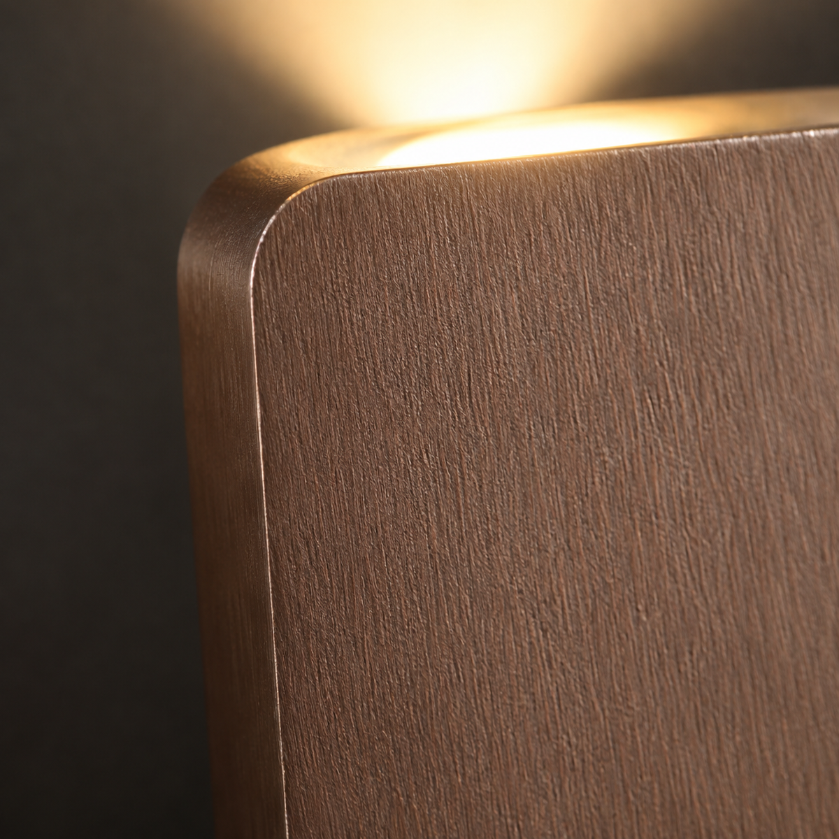 Applique LED Café — gros plan détail matière
