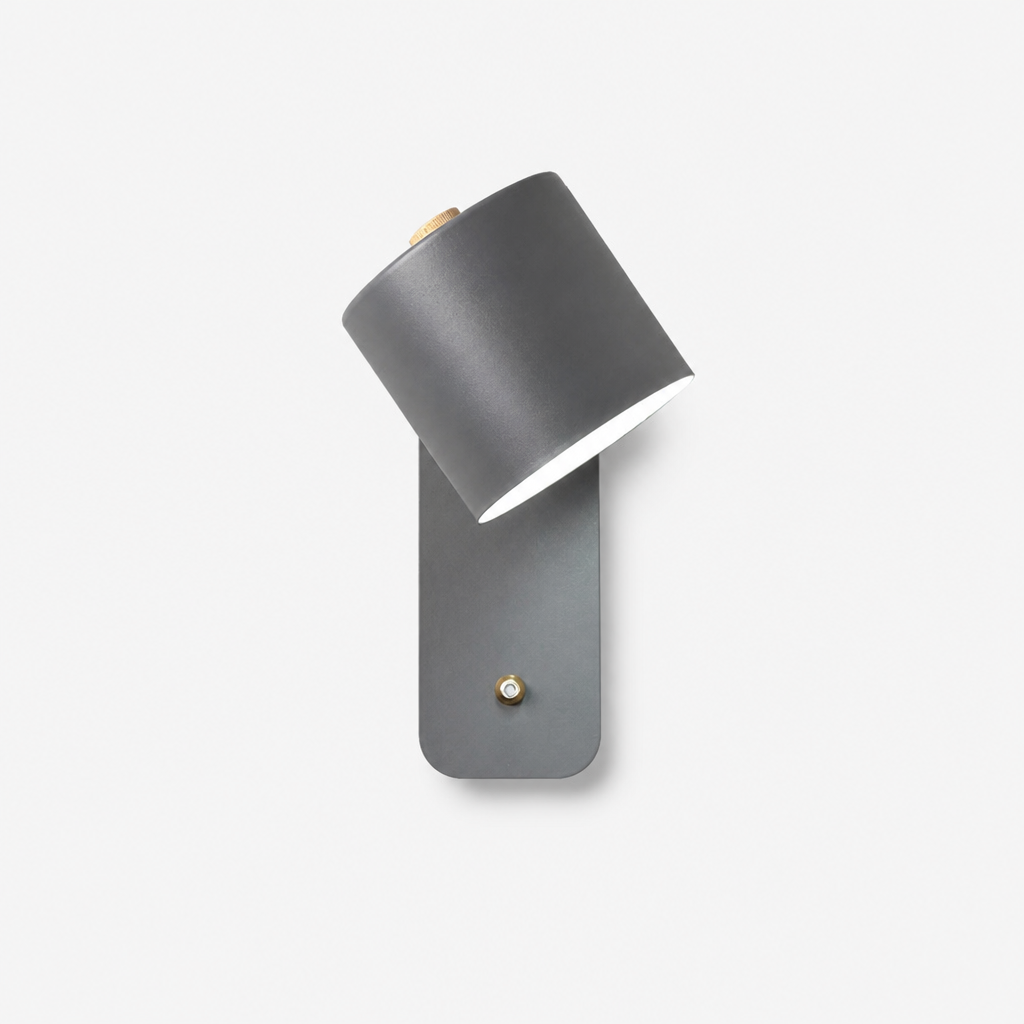 Applique LED Rotative Dimmable Design Gris — photo produit fond gris