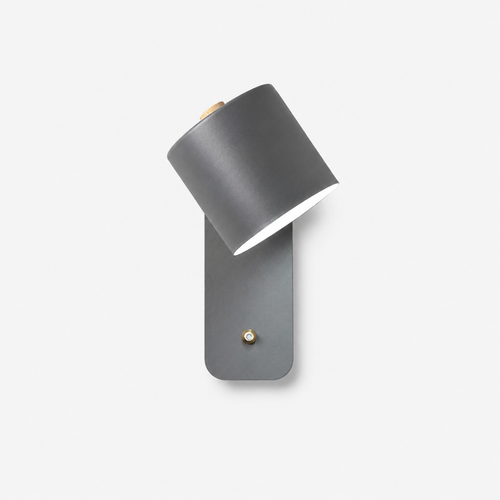 Applique LED Rotative Dimmable Design Gris — photo produit fond gris