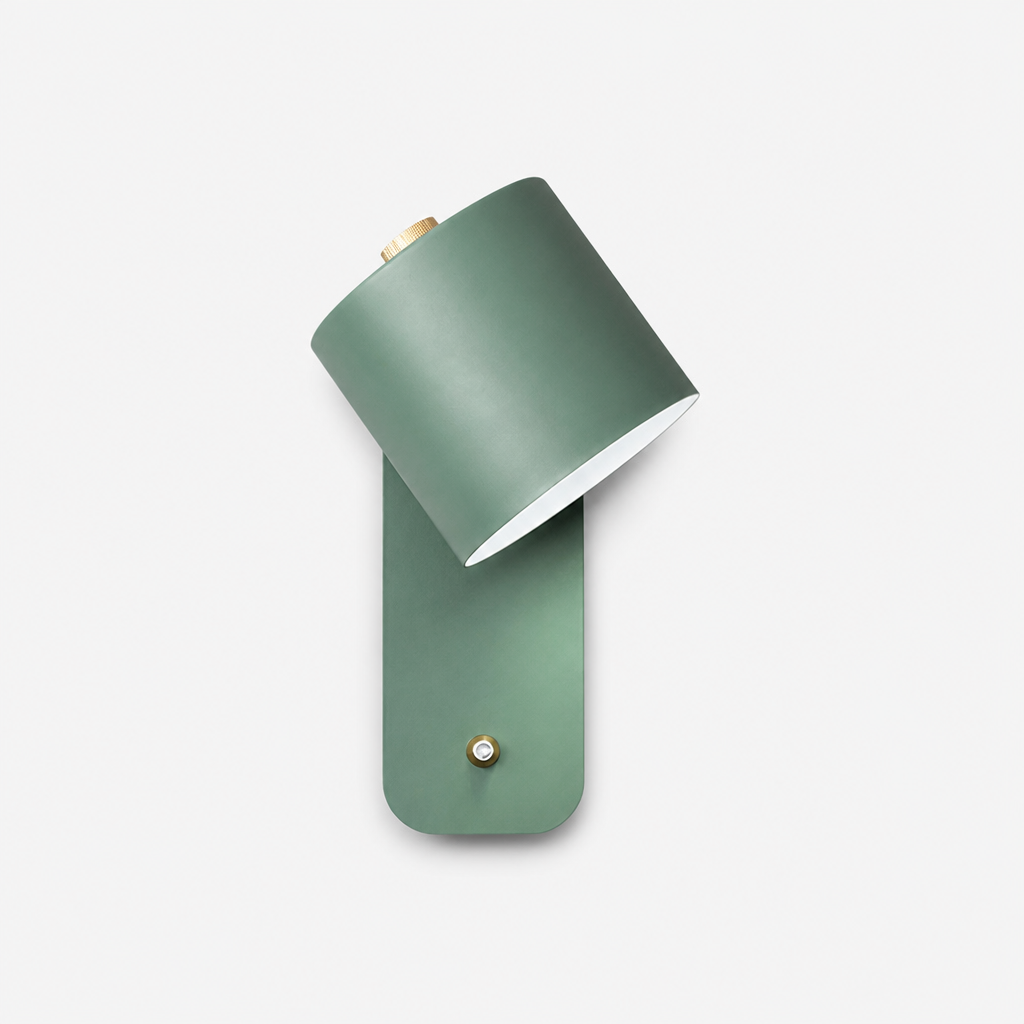 Applique LED Rotative Dimmable Design Vert — photo produit fond gris