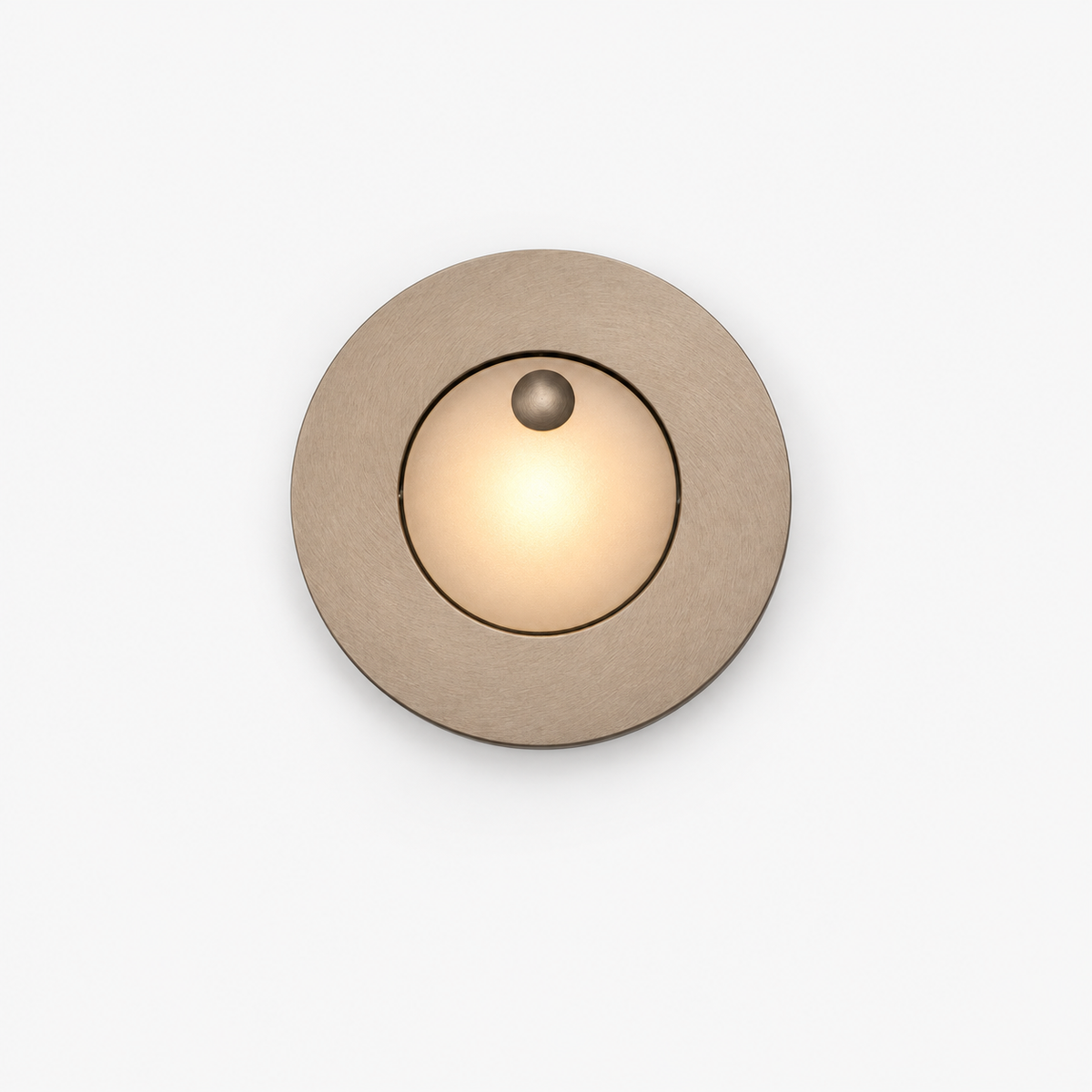 Applique Liseuse Marron Rond Blanc Neutre 4000K — photo produit fond gris