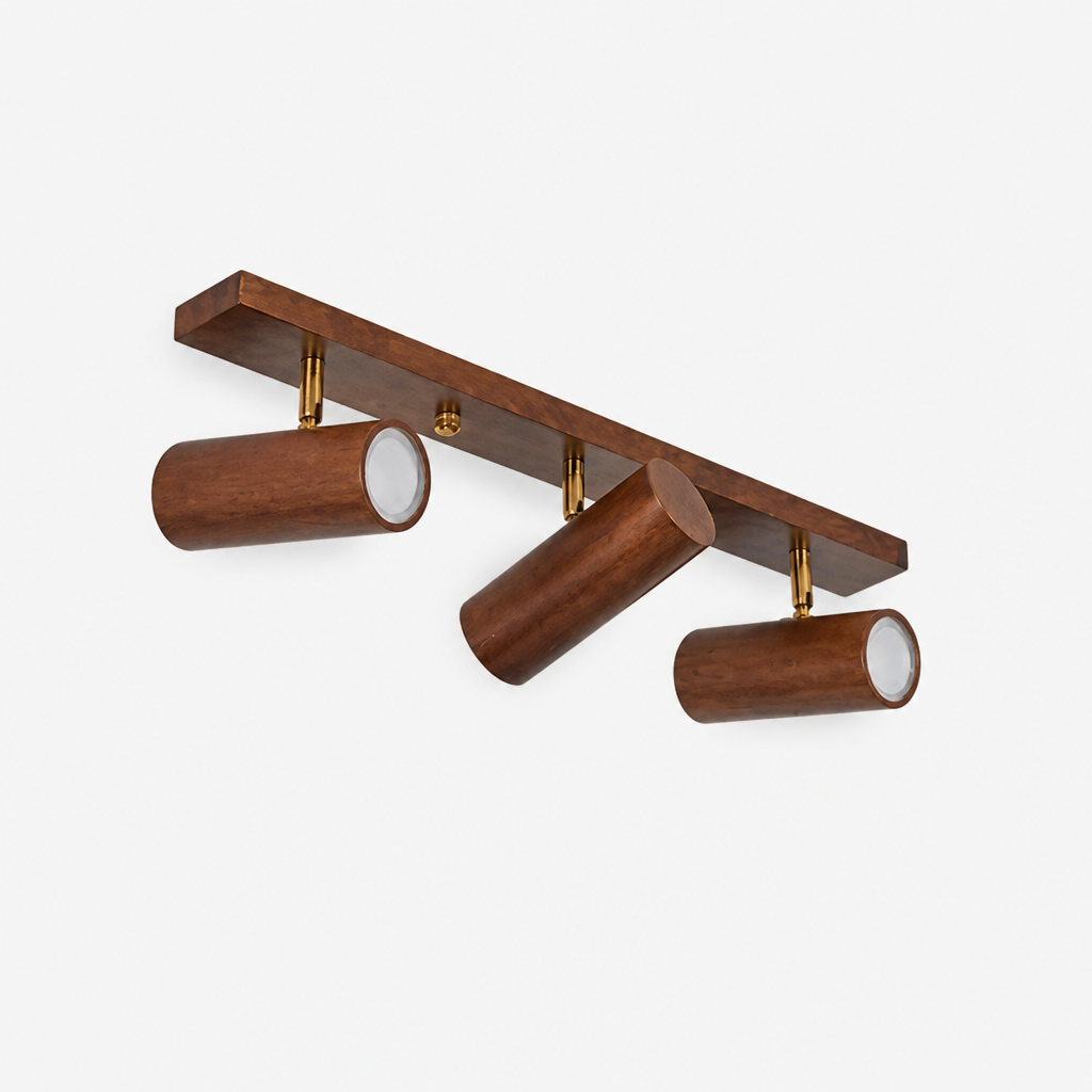 Applique Murale Bois Orientable Nordique Marron — photo produit fond gris