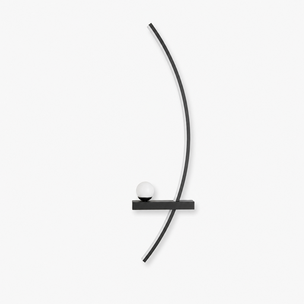 Applique Murale LED Arc Design Droite 55cm — photo produit fond gris