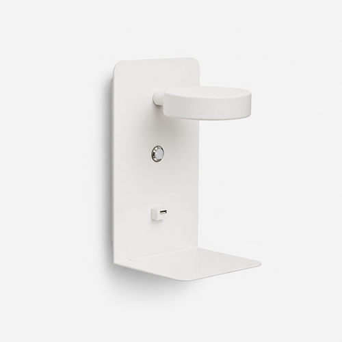 Applique Murale LED USB Chargeur Blanc — photo produit fond gris