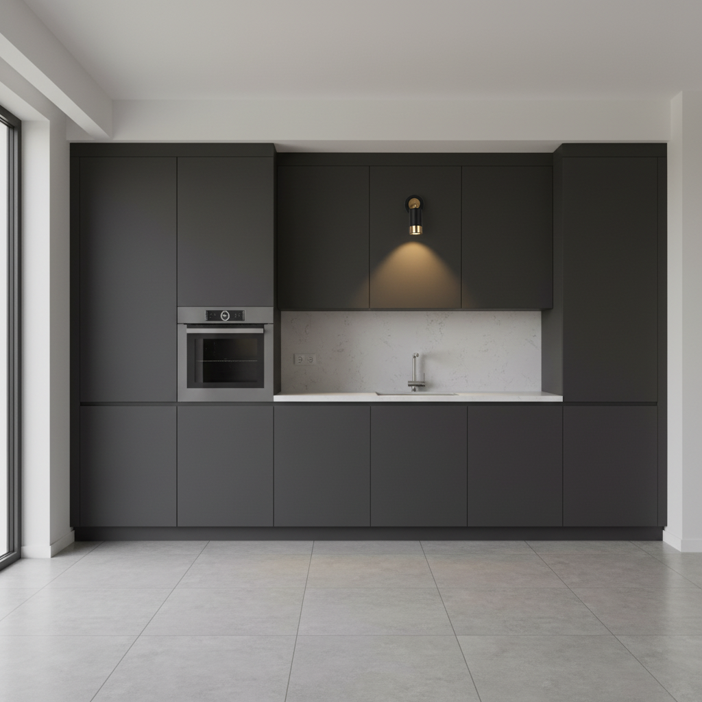 Applique Murale Spot Orientable Noir et Or — mise en situation cuisine