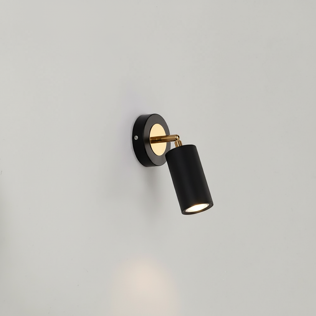 Applique Murale Spot Orientable Noir — photo produit fond gris
