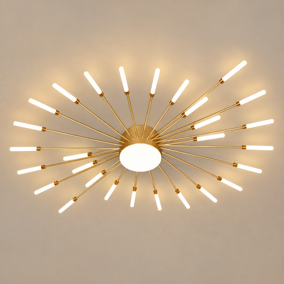 Plafonnier Sculptural Doré 20 LED