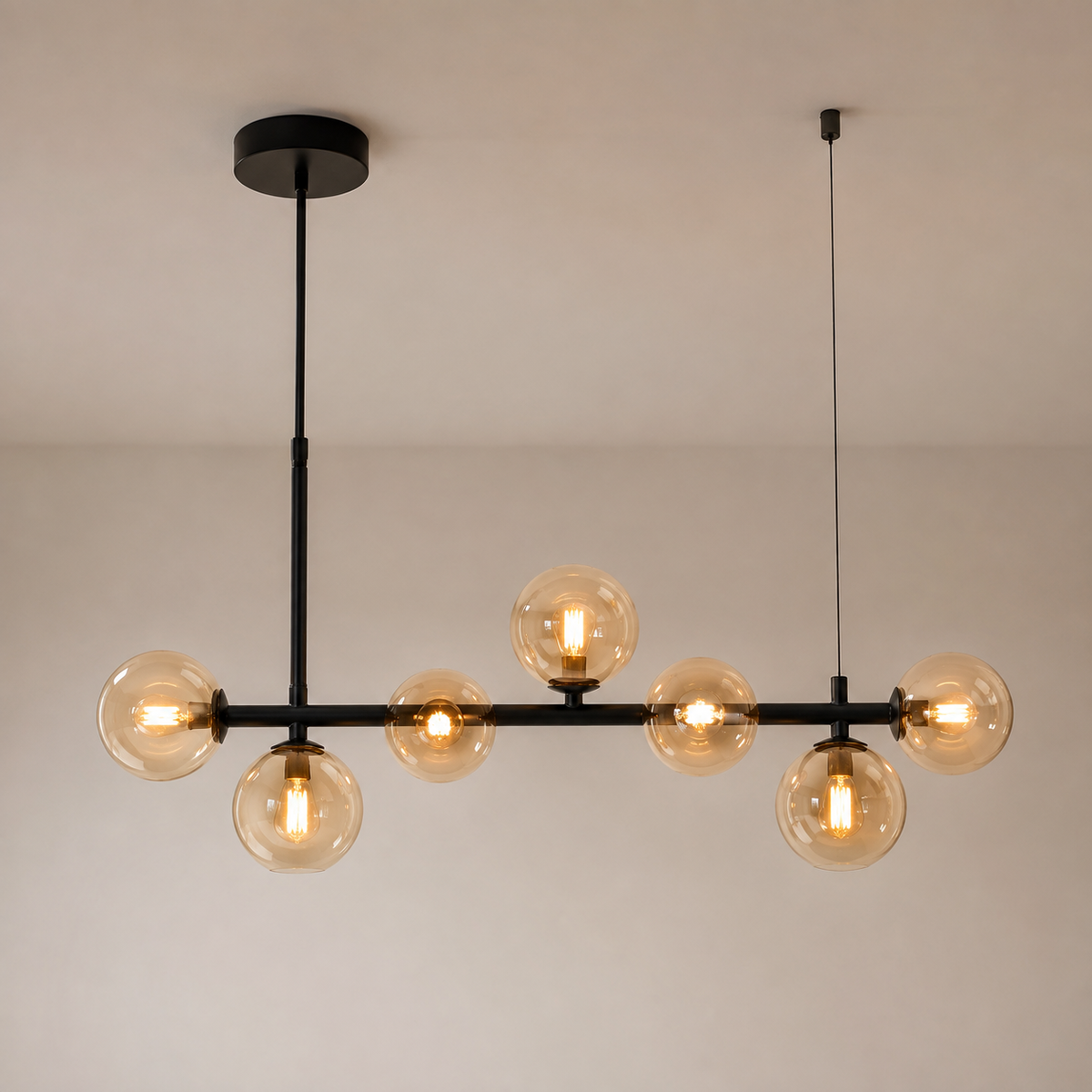 Suspension Cascade Boules de Verre