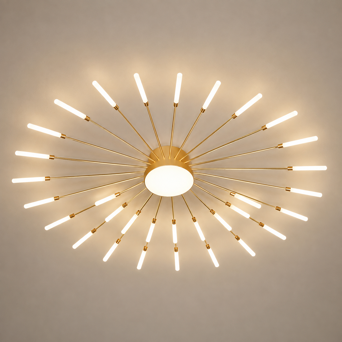 Plafonnier Sculptural Doré 20 LED