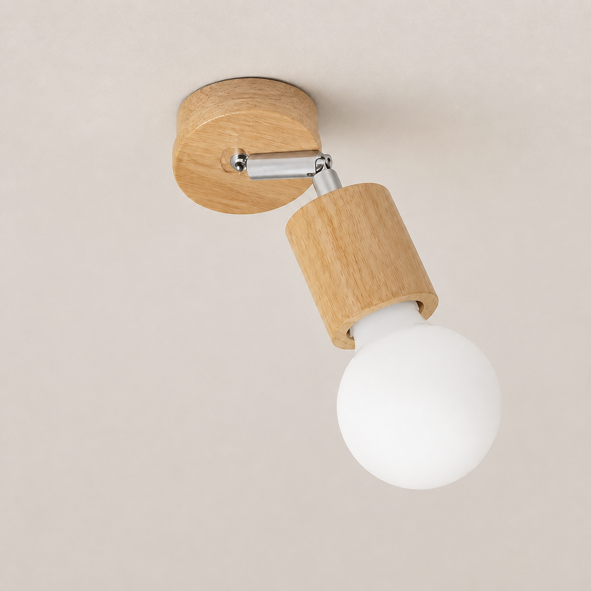 Plafonnier Spot Bois Rotatif Nordic