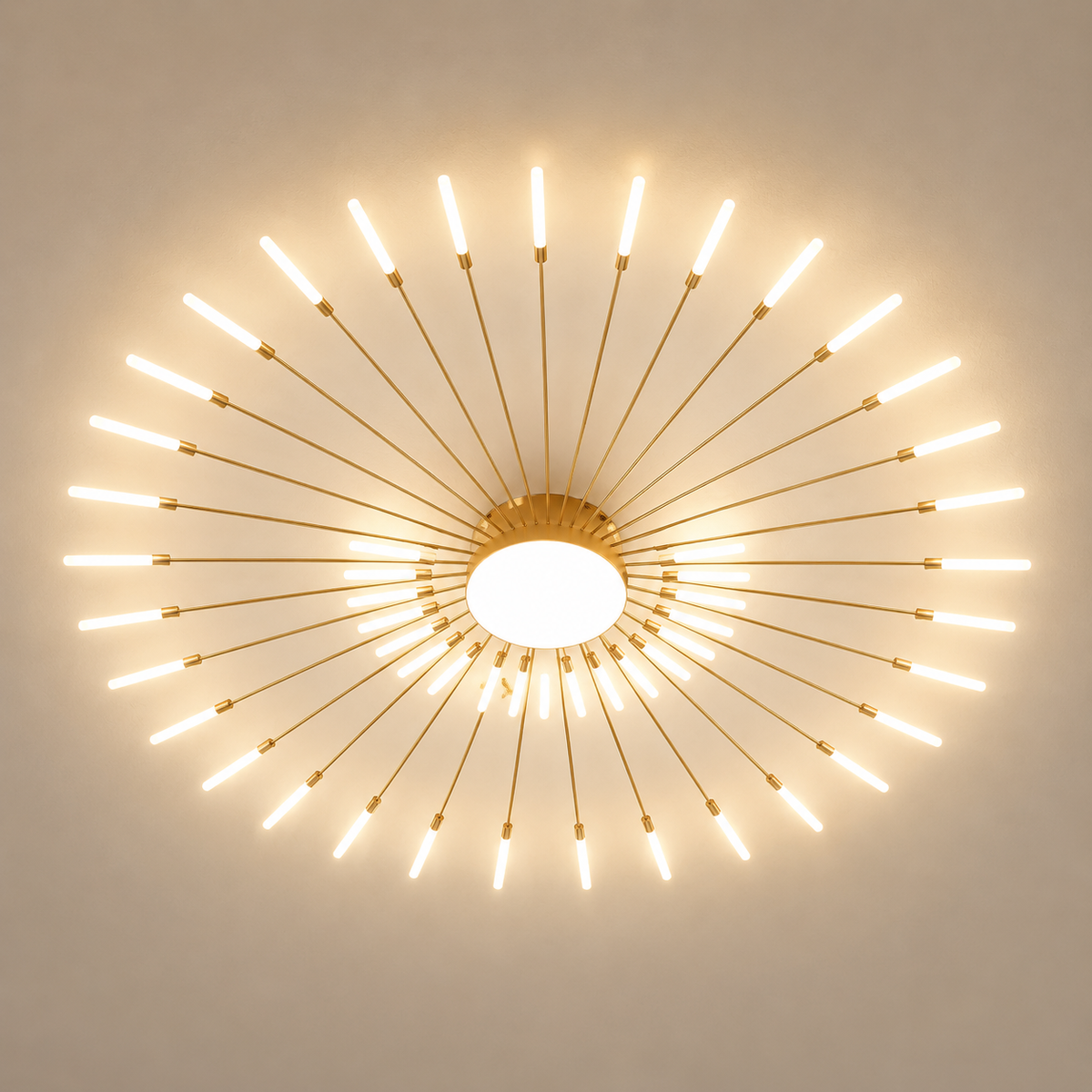 Plafonnier Sculptural Doré 20 LED