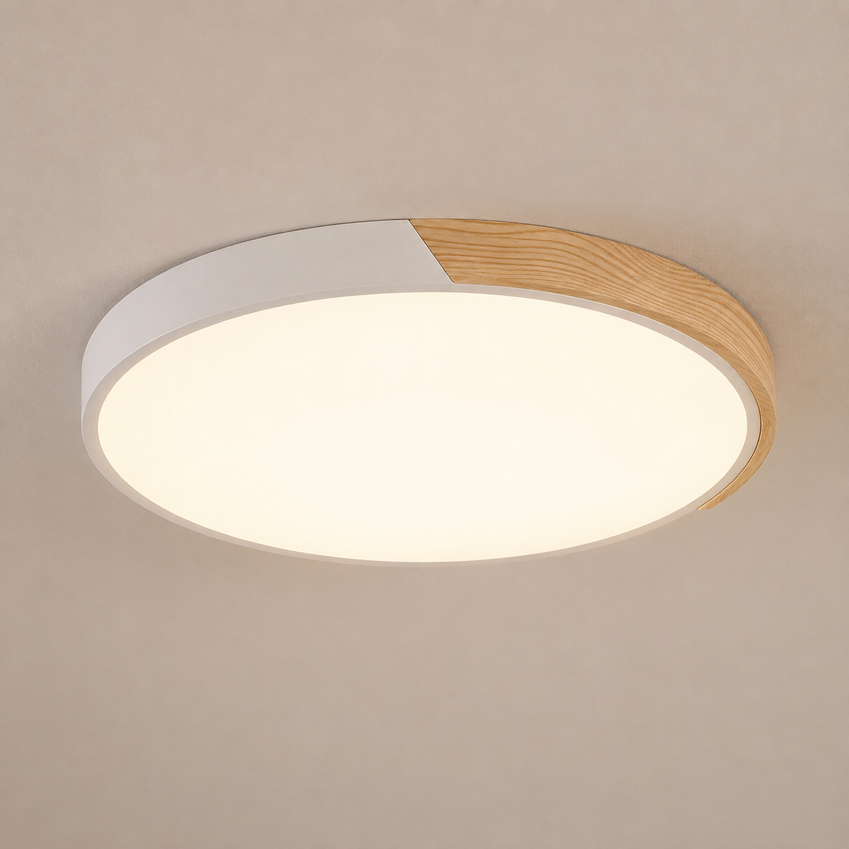 Plafonnier Cuisine Rond Bois et Métal