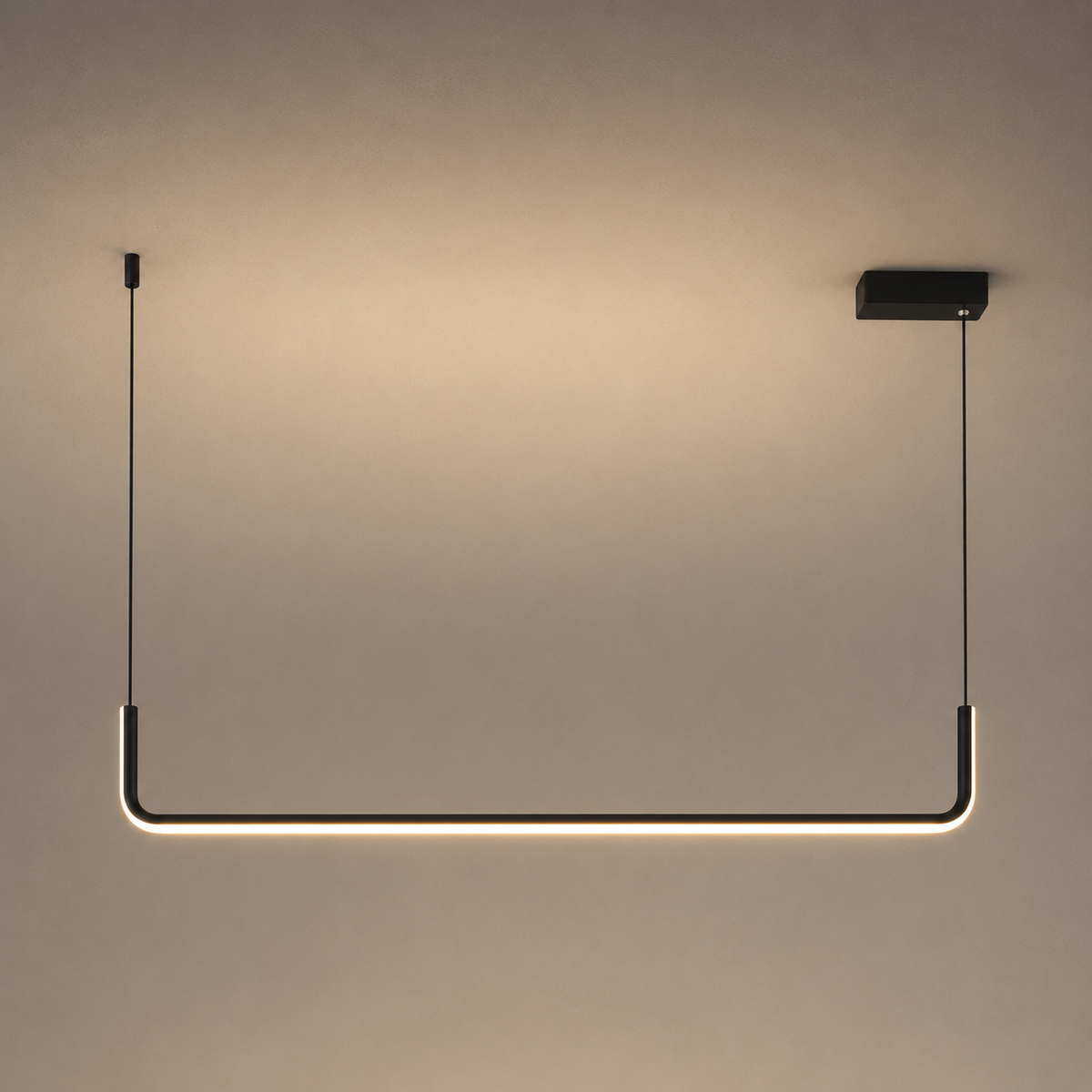 Plafonnier LED Noir Suspendu