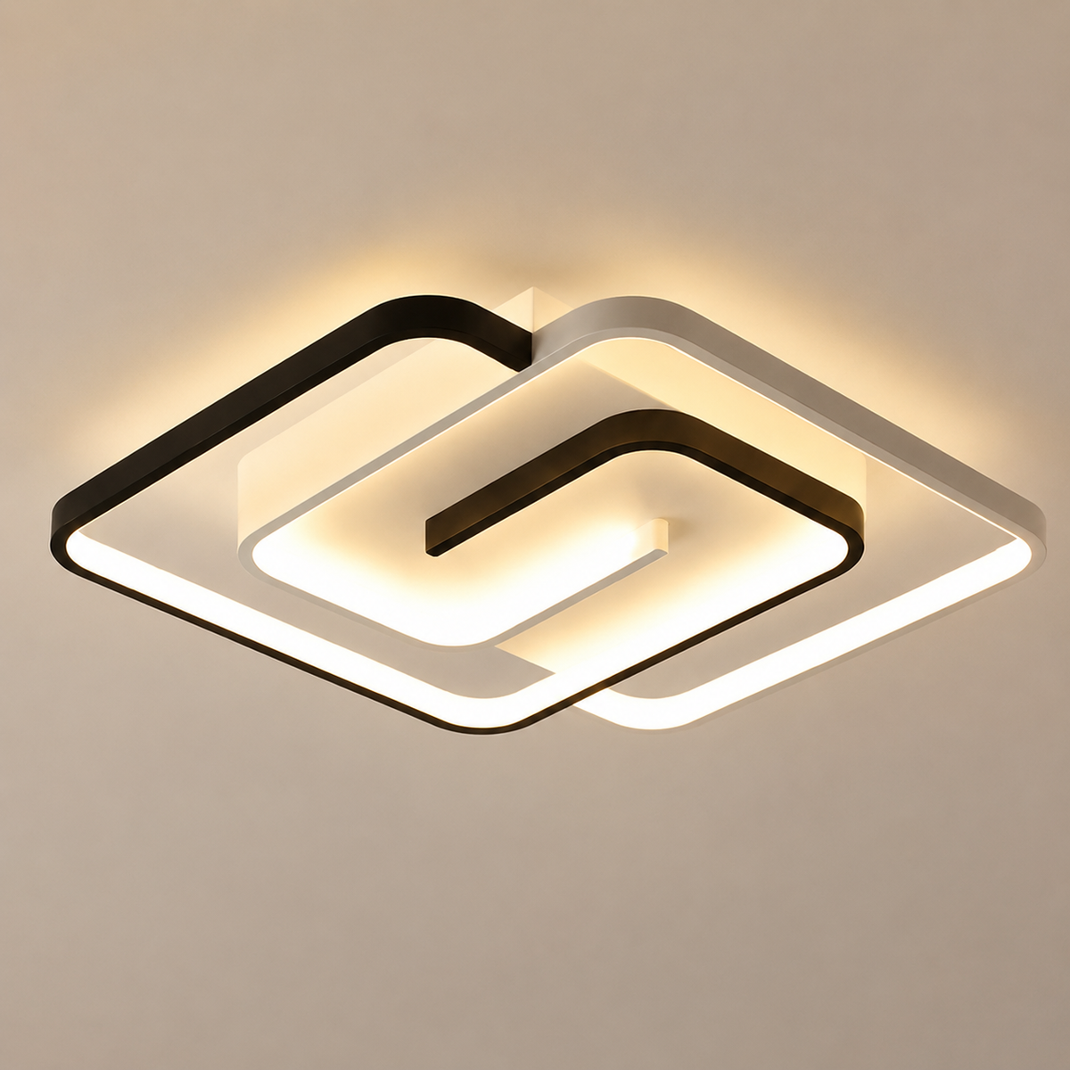 Plafonnier LED Aluminium Noir