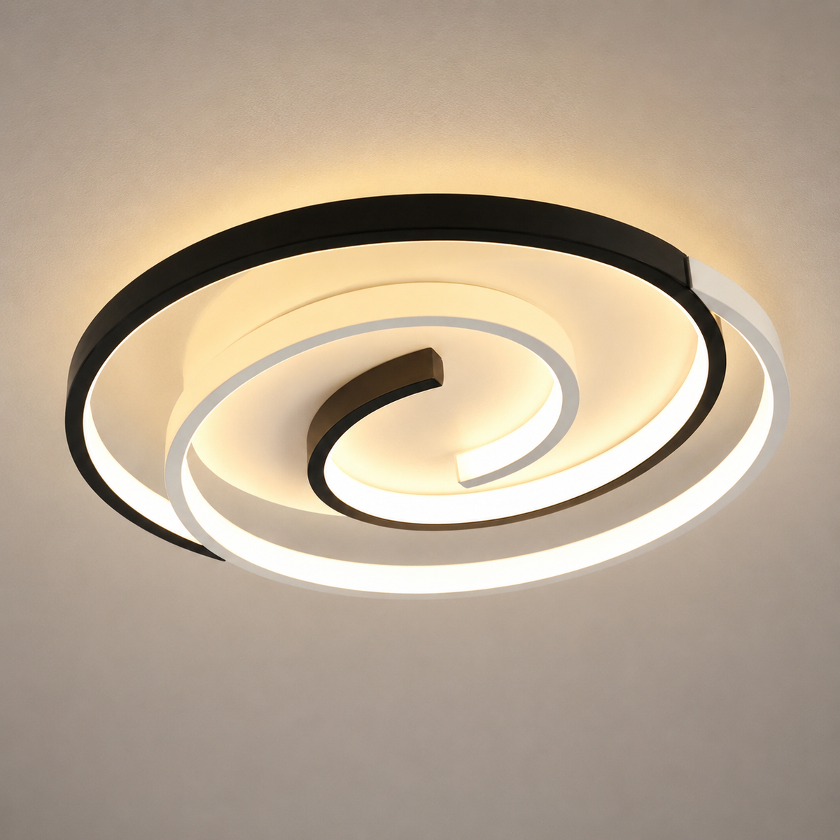 Plafonnier LED Aluminium Noir