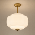Suspension Luminaire en Verre Opaline