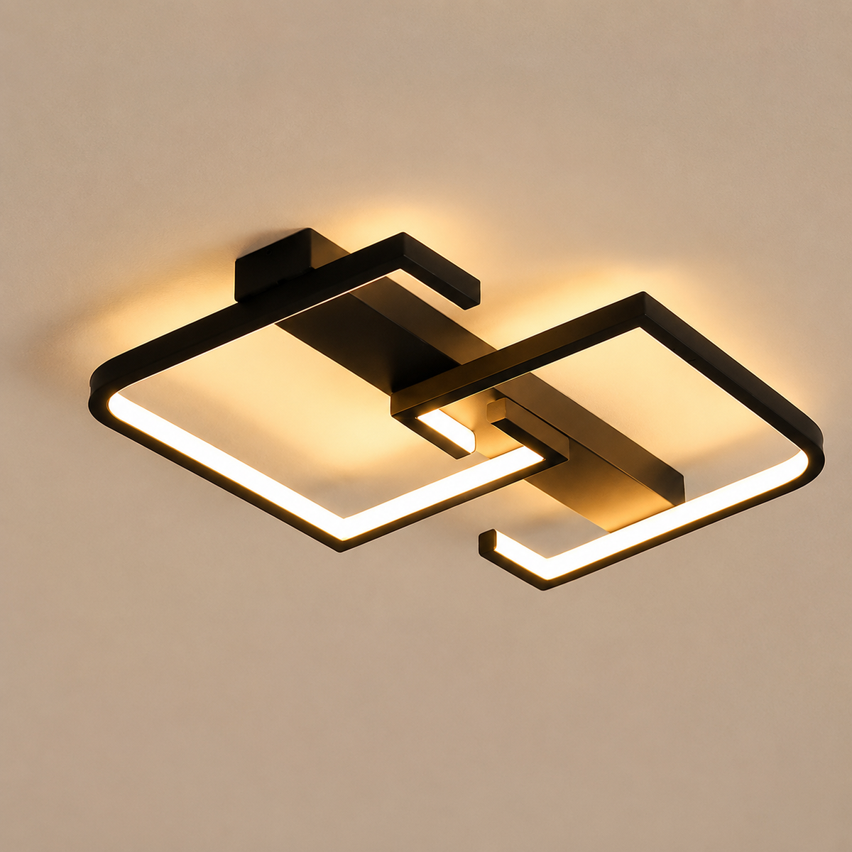 Plafonnier LED Géométrique Noir