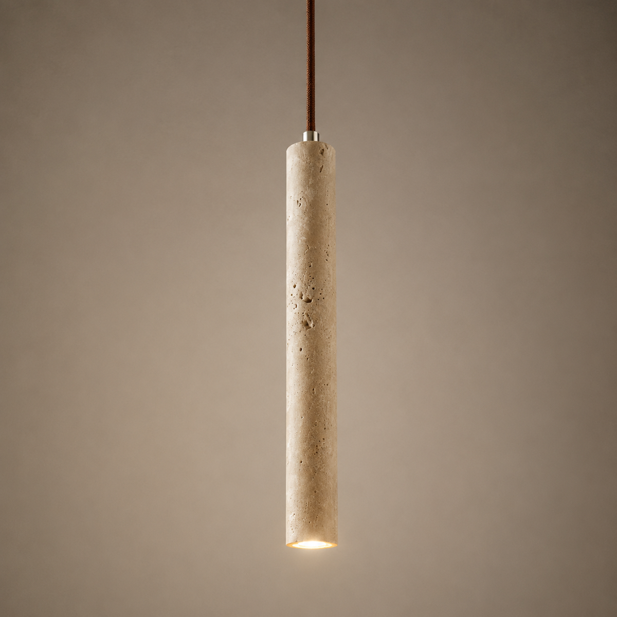 Suspension Travertin Cylindre