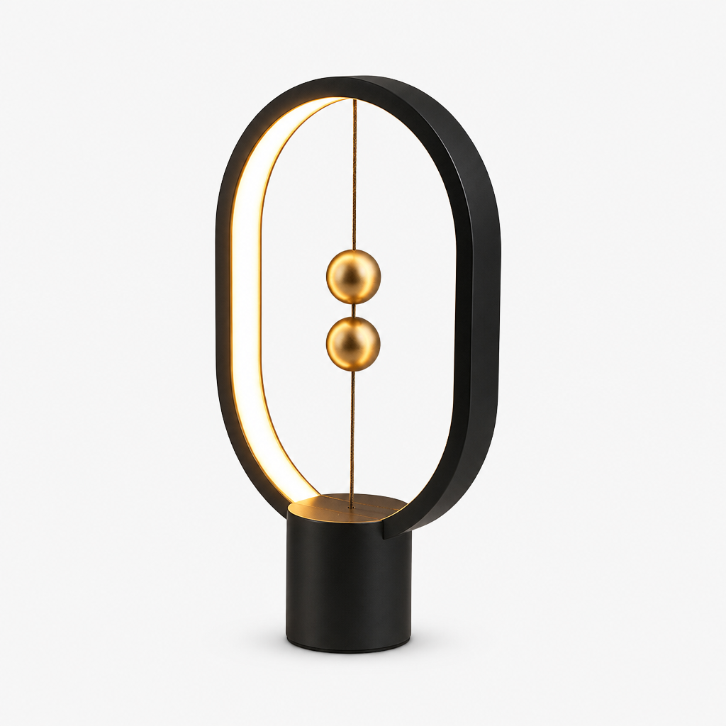 Lampe Balance Magnétique Ovale LED USB — photo produit fond gris