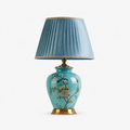 Lampe Chevet Céramique Fleurs Oiseaux Button switch — photo produit fond gris