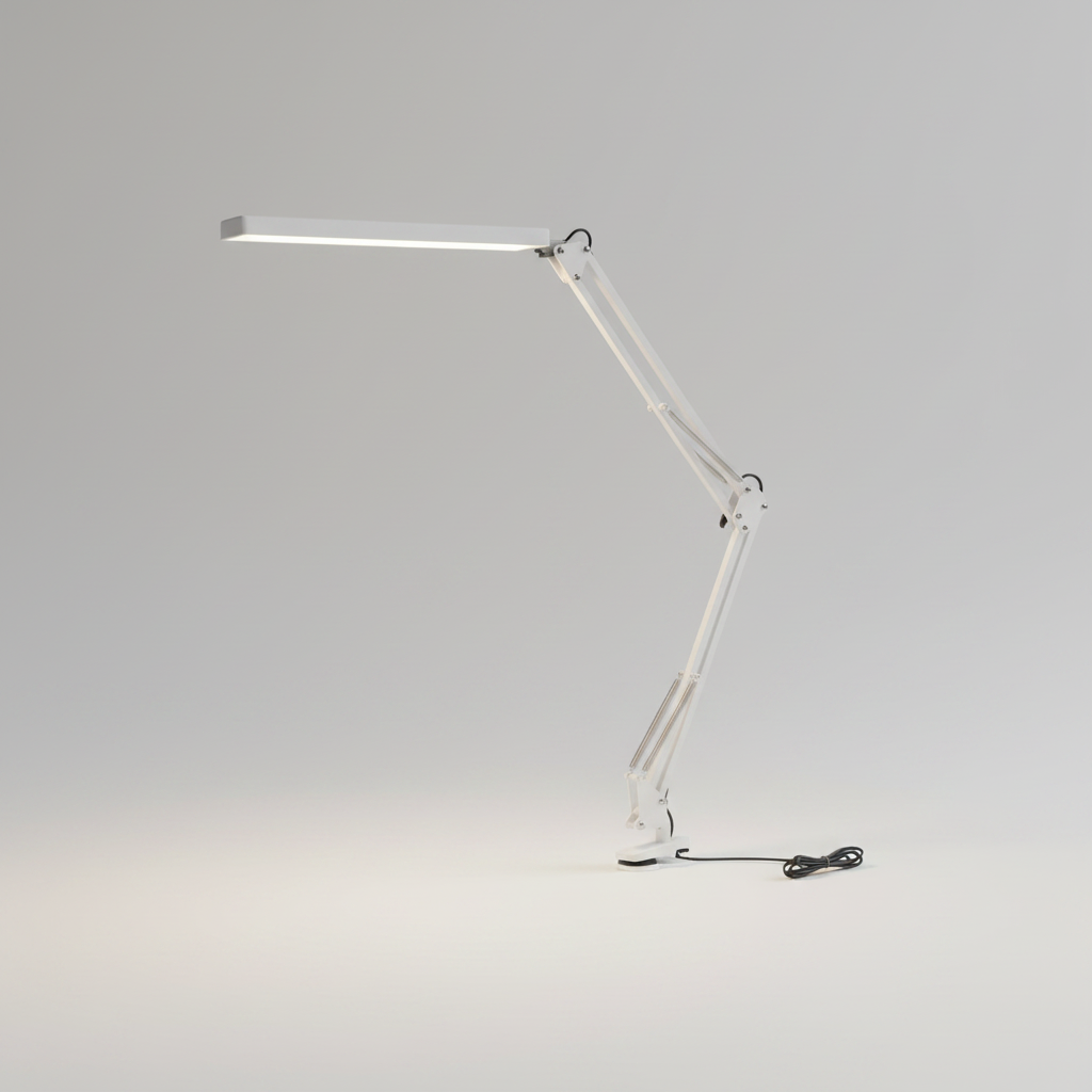 Lampe de Bureau Architecte Blanc — photo produit fond gris