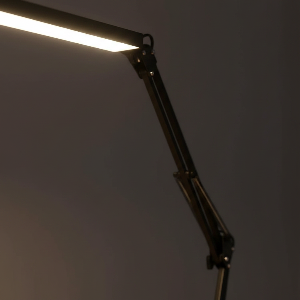 Lampe de Bureau Architecte Noir — gros plan détail matière et finition