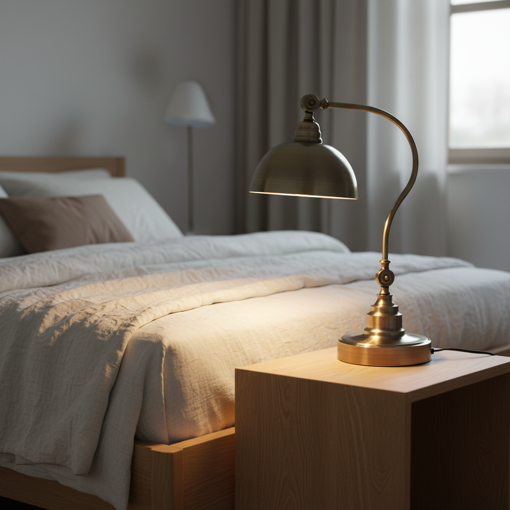 Lampe de Bureau Vintage — mise en situation chambre