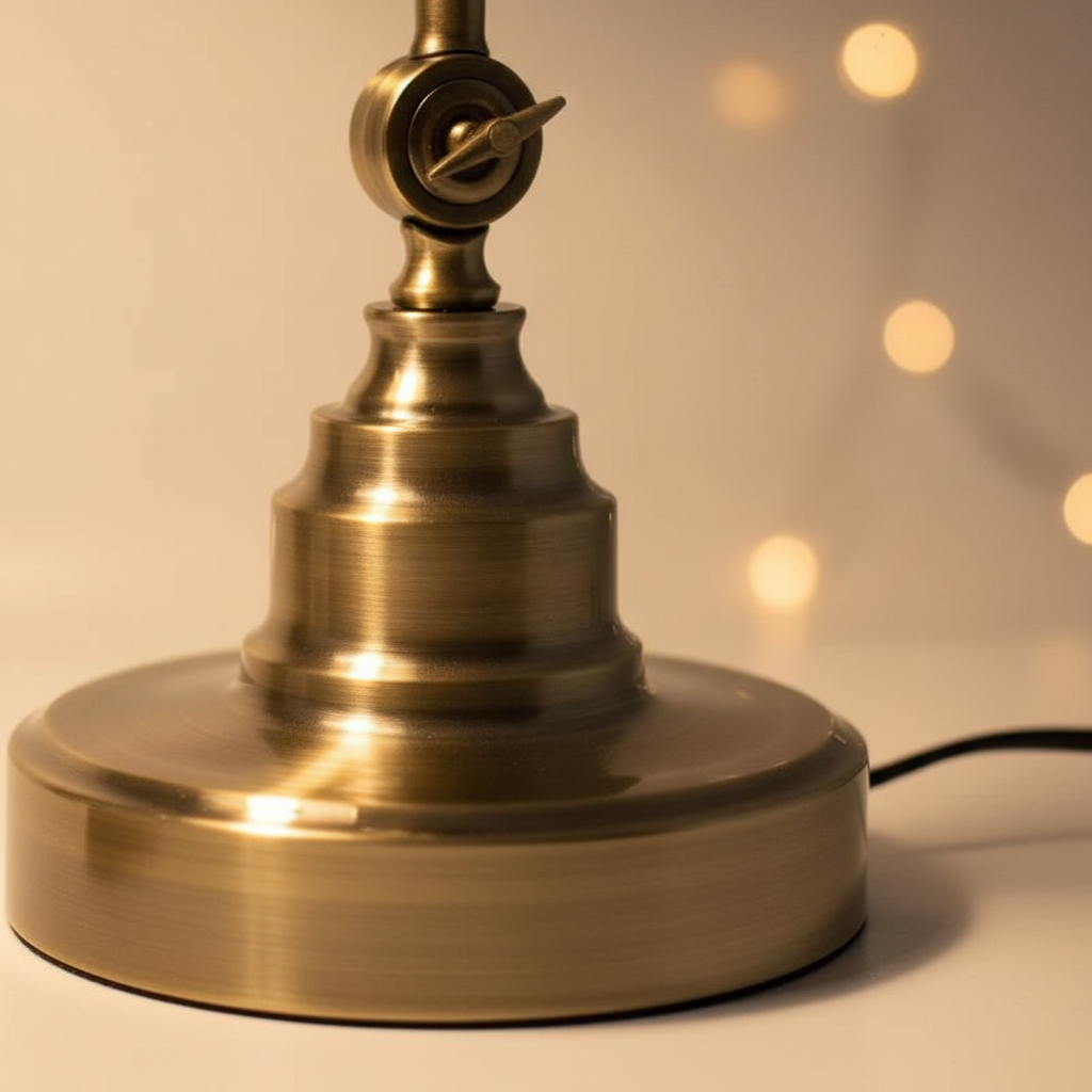 Lampe de Bureau Vintage — gros plan détail matière et finition