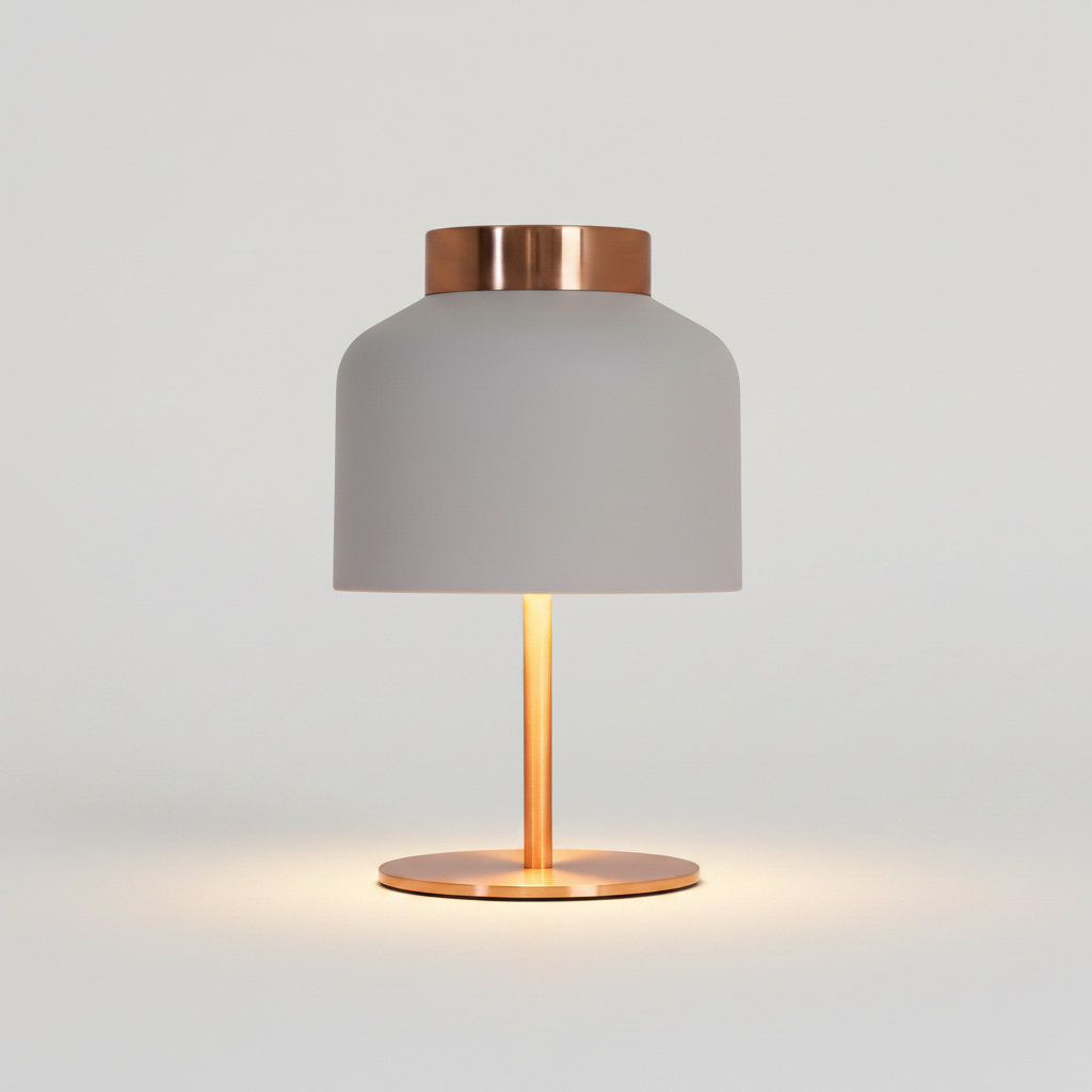 Lampe de Chevet Design Nordique Blanc — photo produit fond gris