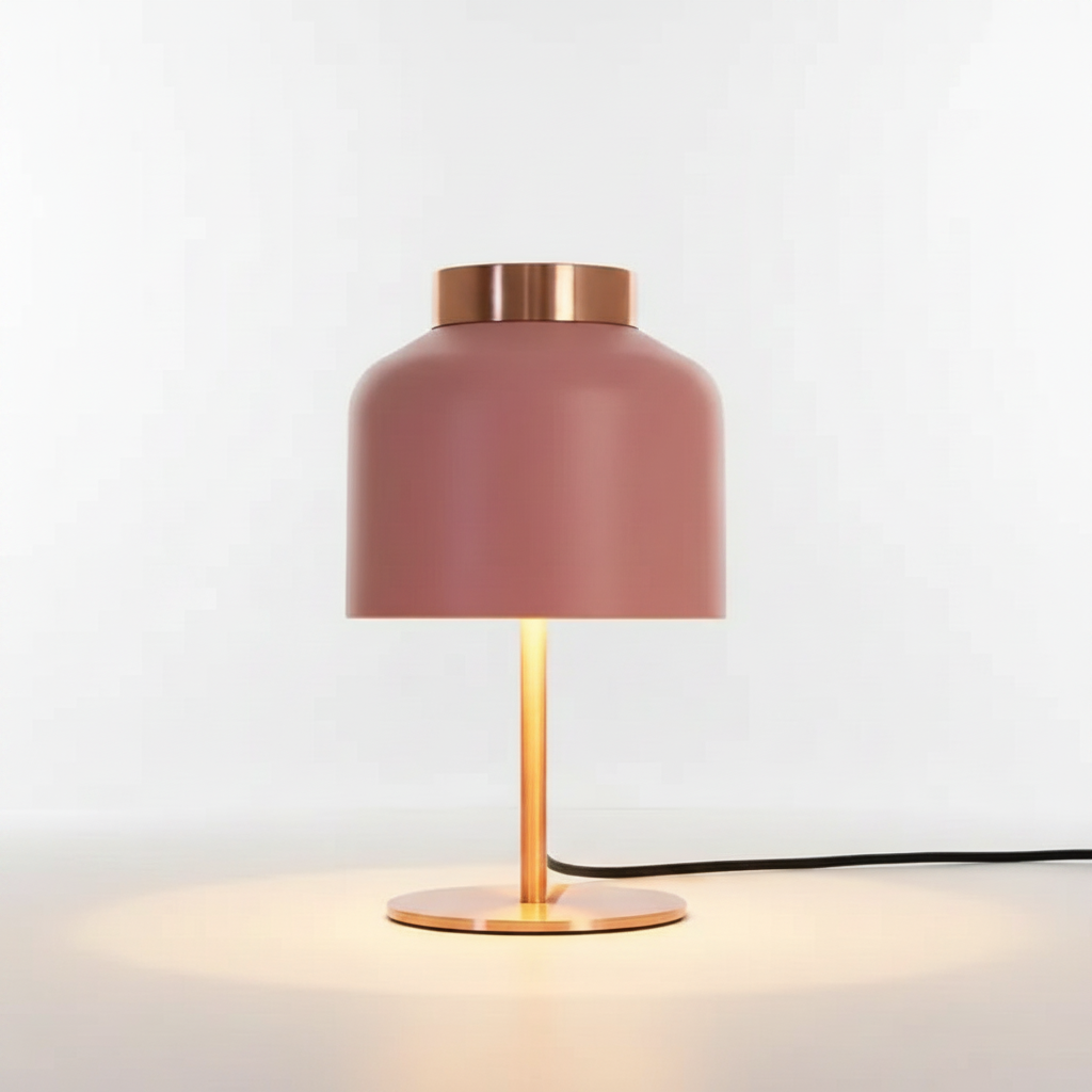 Lampe de Chevet Design Nordique Rose — photo produit fond gris