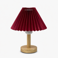 Lampe de Chevet Tactile USB Plissée Rouge — photo produit fond gris