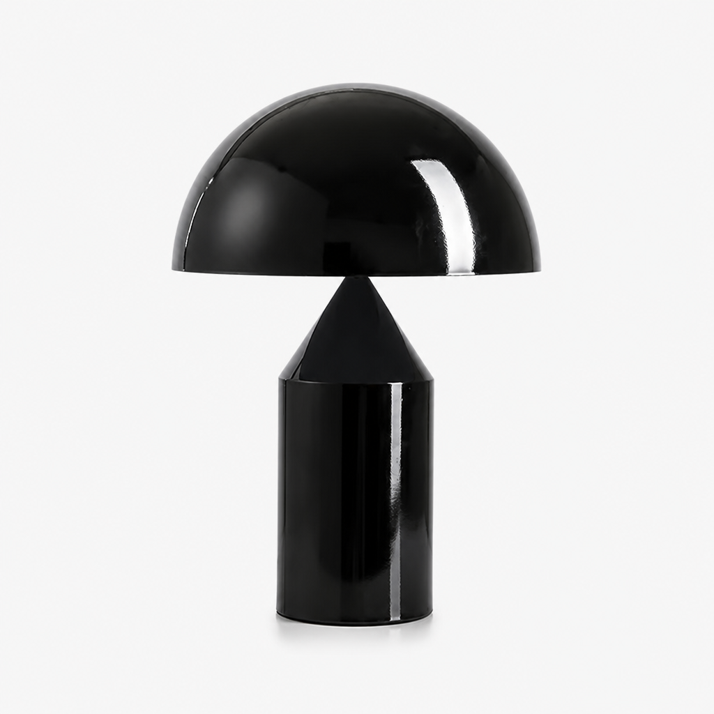 Lampe de Table Champignon Design Noir L — photo produit fond gris