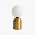 Lampe Design Boule Verre Laiton Nordic Sans chapeau — photo produit fond gris