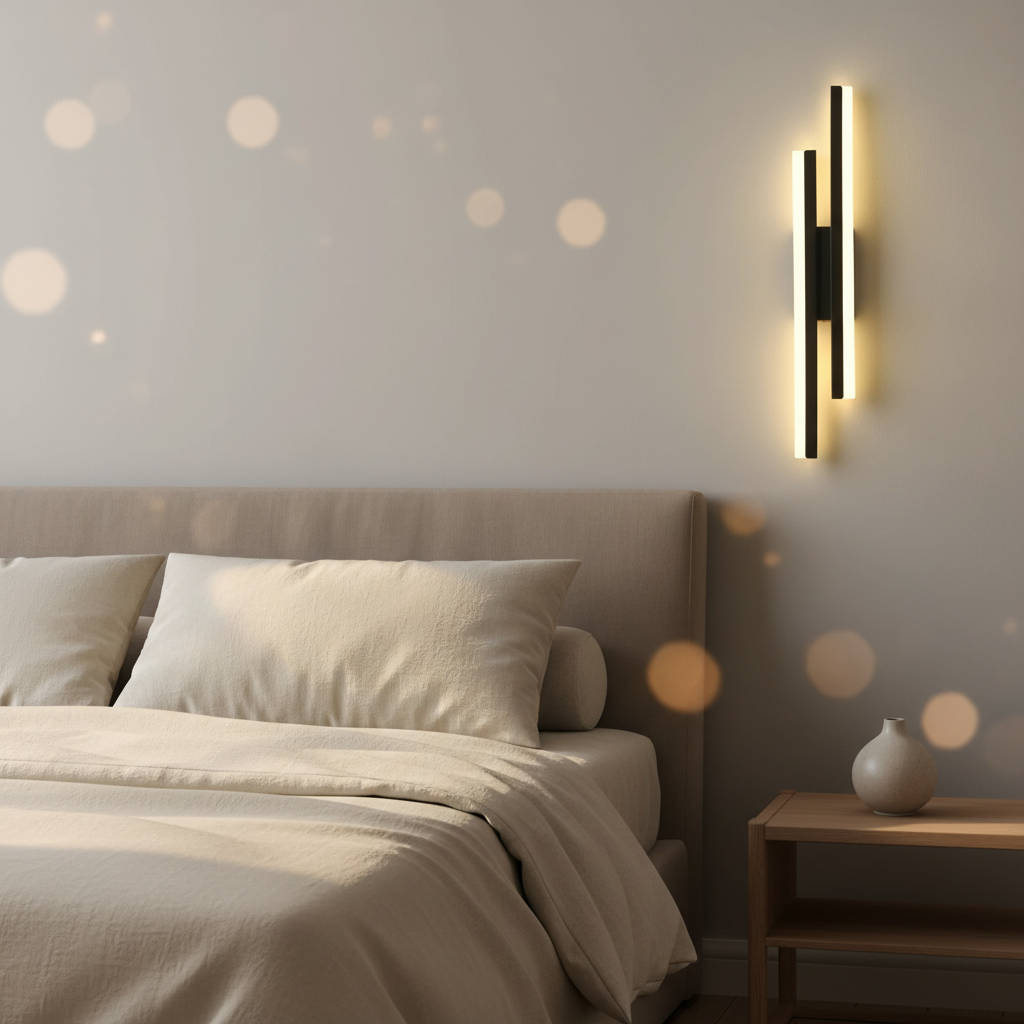Lampe Design Murale — mise en situation chambre