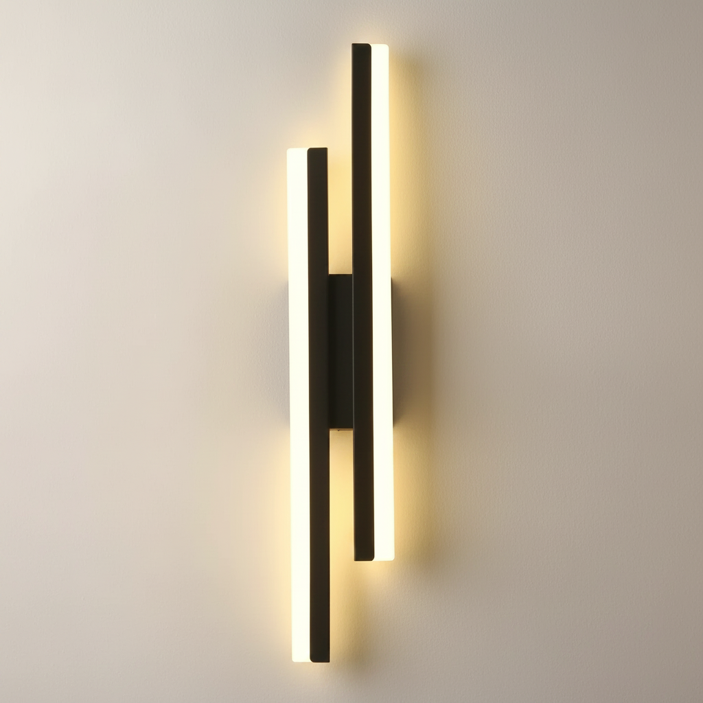 Lampe Design Murale Noir — photo produit fond gris