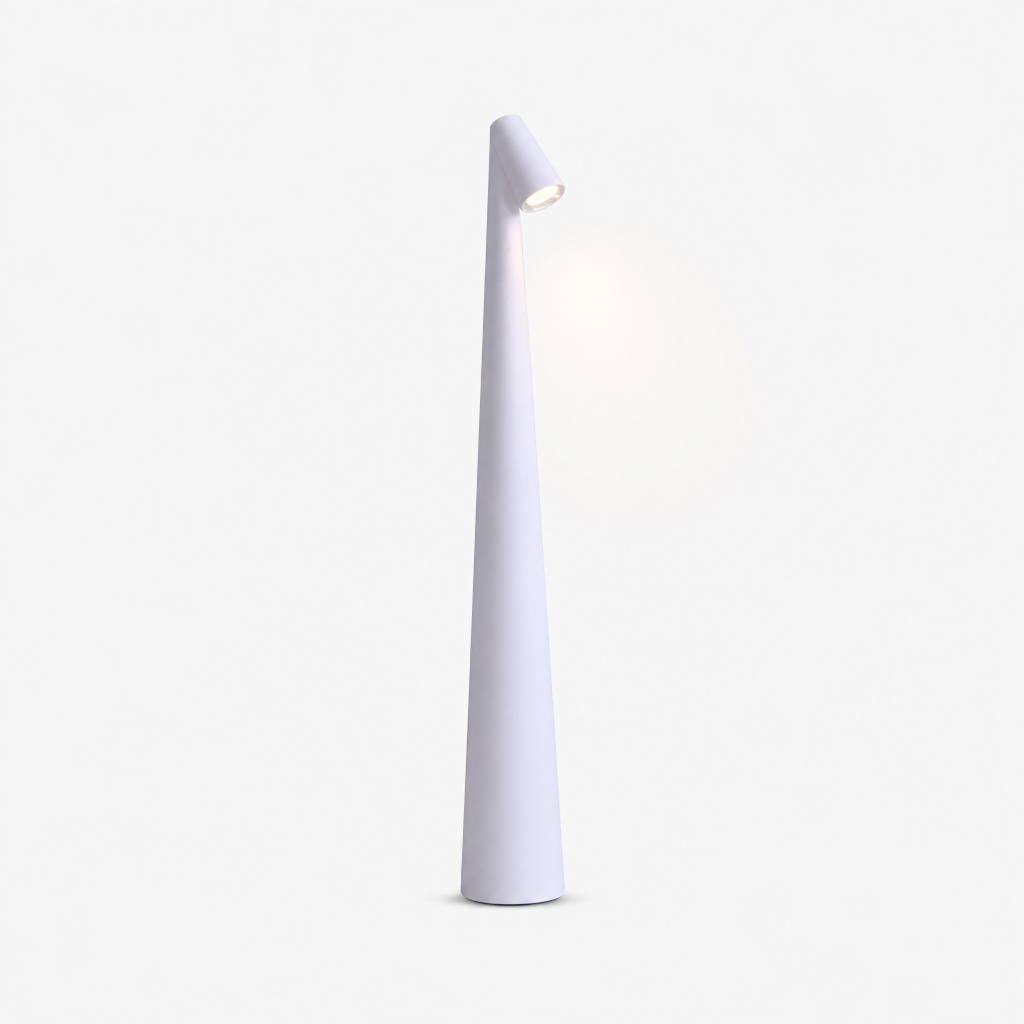 Lampe LED Tube USB Rechargeable Tactile Blanc — photo produit fond gris