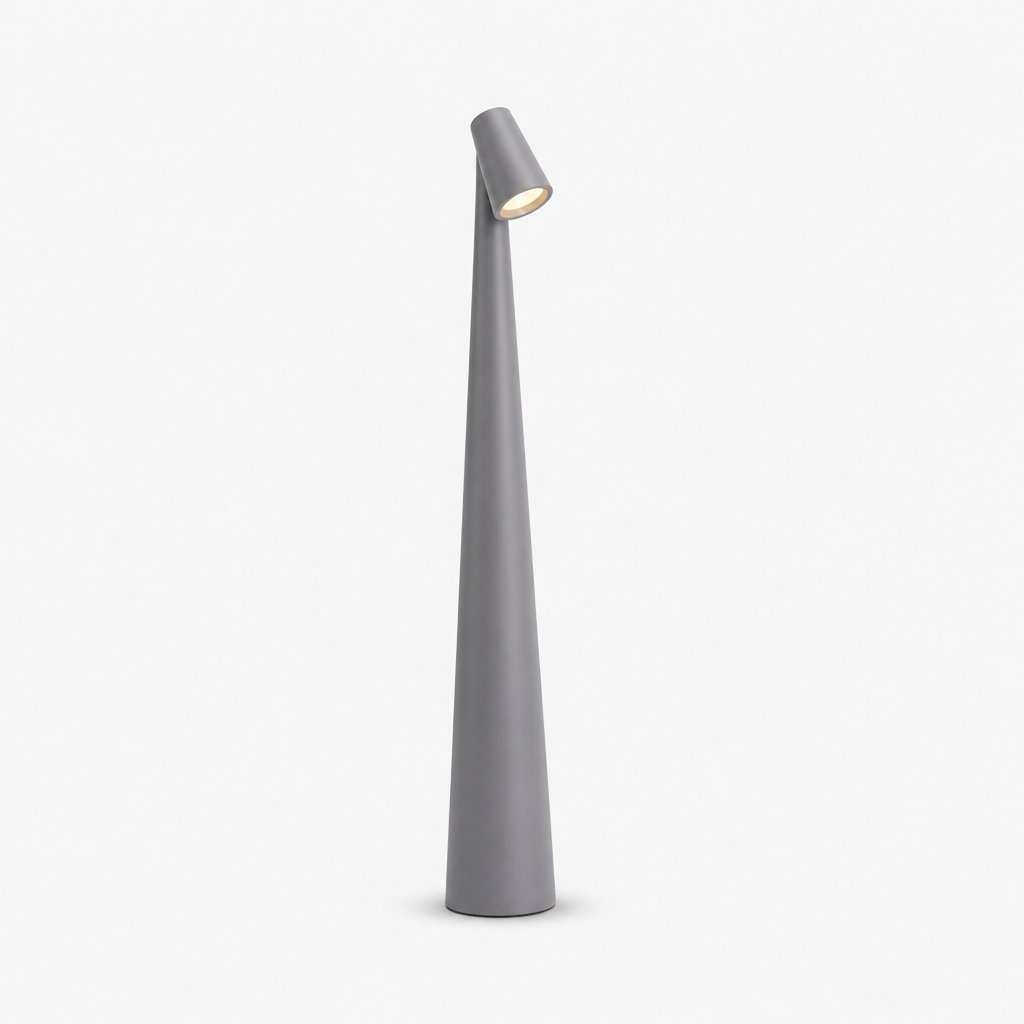 Lampe LED Tube USB Rechargeable Tactile Gris — photo produit fond gris