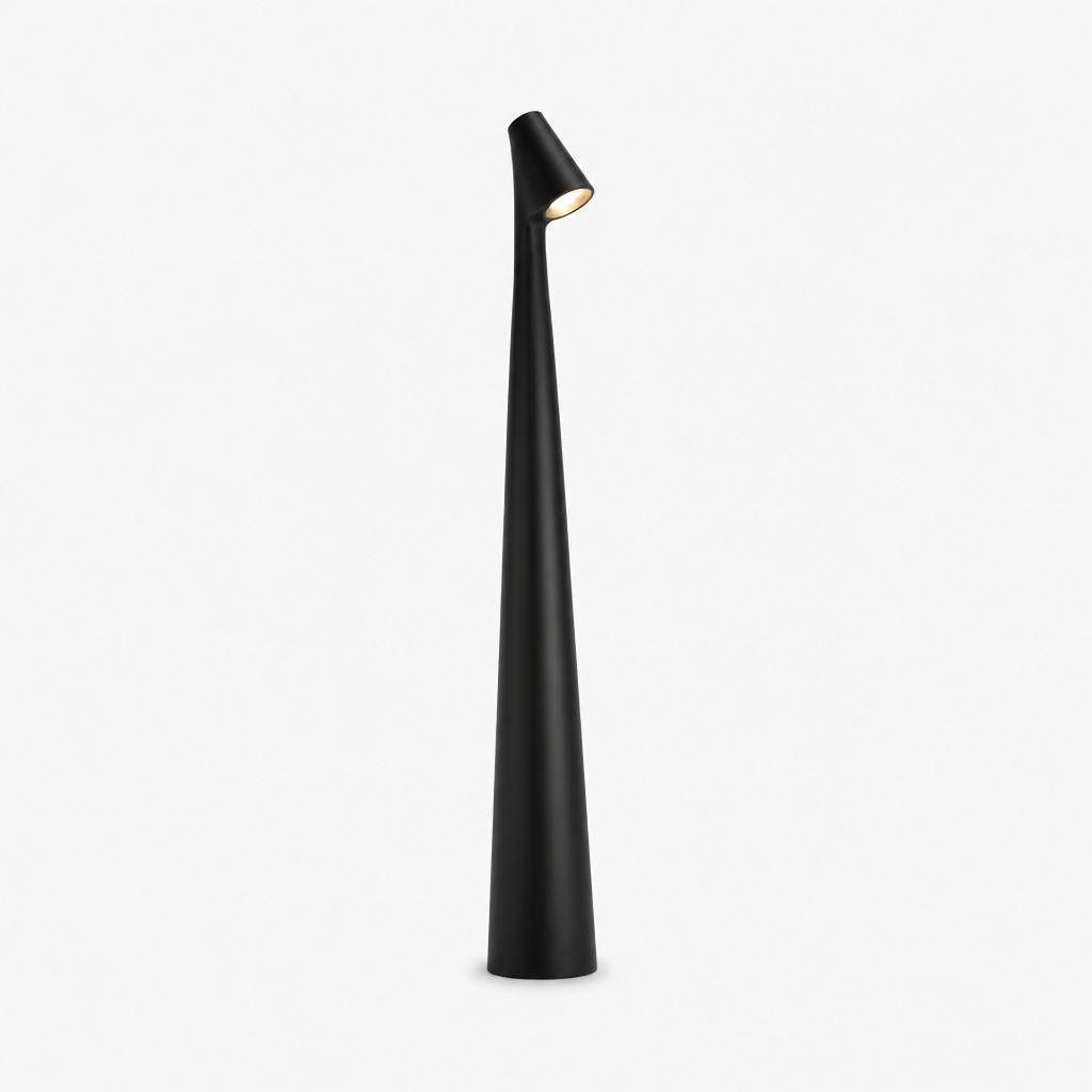 Lampe LED Tube USB Rechargeable Tactile Noir — photo produit fond gris