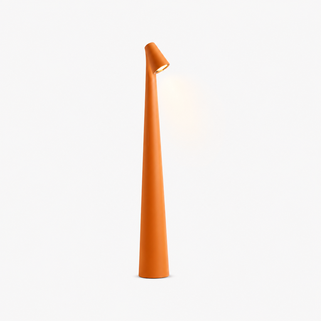 Lampe LED Tube USB Rechargeable Tactile Orange — photo produit fond gris