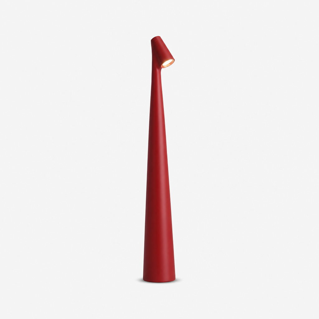 Lampe LED Tube USB Rechargeable Tactile Rouge — photo produit fond gris