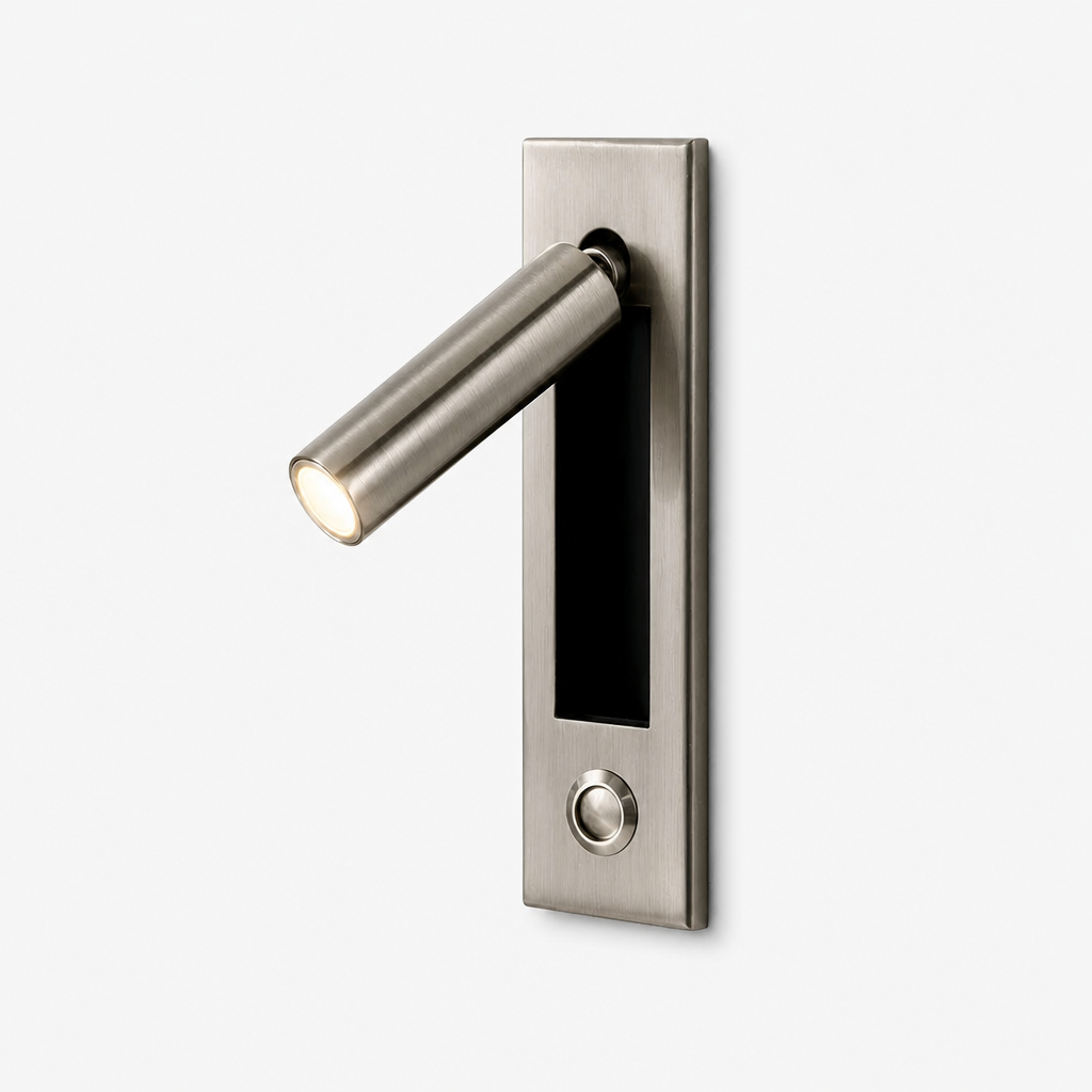 Liseuse Murale Encastrée LED Orientable Sable Circulaire — photo produit fond gris