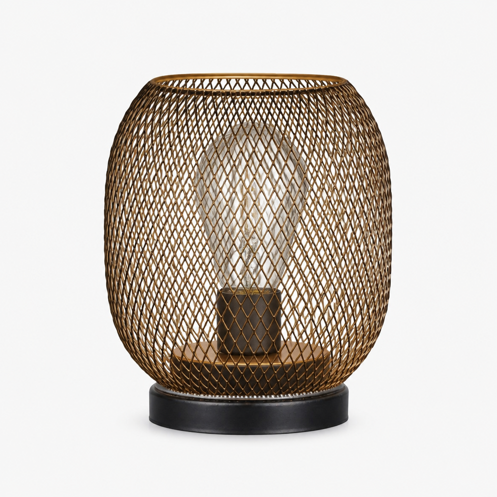 Lot 2 Lanternes Métal Grillage LED A — photo produit fond gris