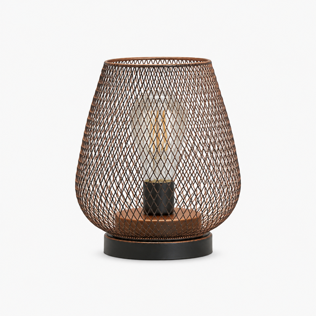 Lot 2 Lanternes Métal Grillage LED B — photo produit fond gris